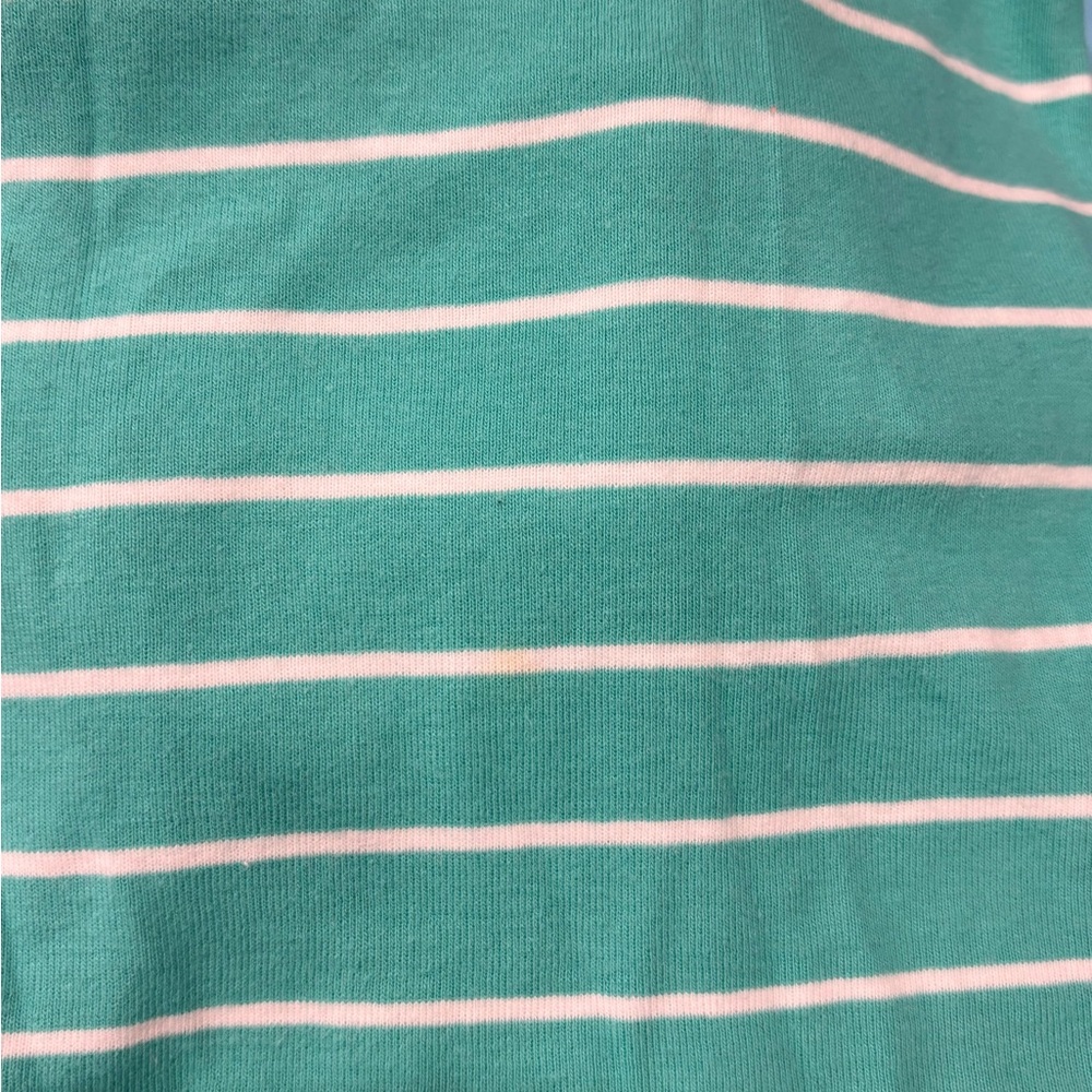 Tommy Hilfiger Turquoise/Aqua and White Striped Tee - Picture 6 of 6